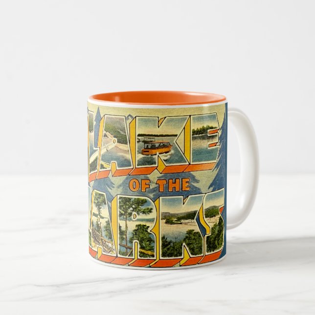 Caneca De Café Em Dois Tons Lake of the Ozarks  (Frente Esquerda)