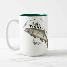 Caneca De Café Em Dois Tons Lake Trout Tamer Mug
