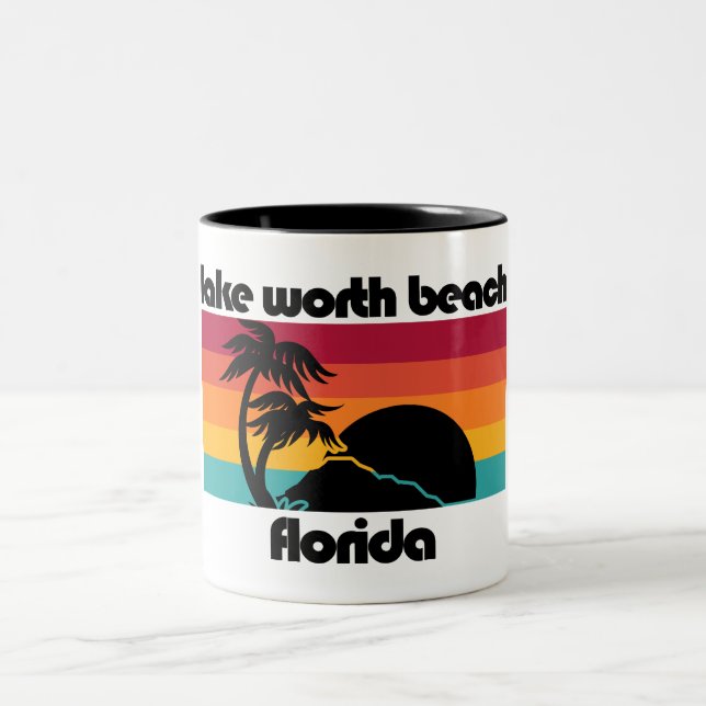 Caneca De Café Em Dois Tons Lake Worth Beach Florida (Centro)