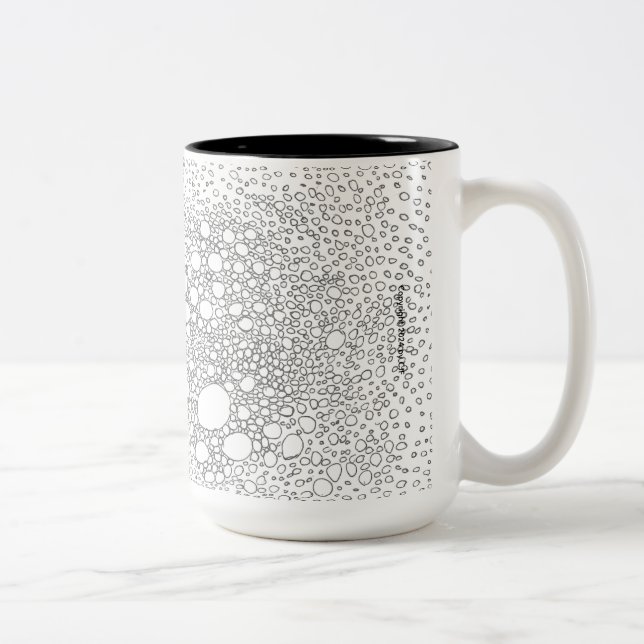 Caneca De Café Em Dois Tons Lama borbulhada - Lã Monocromática (Direita)