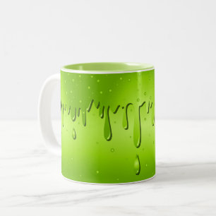 Caneca De Café Em Dois Tons Lama Verde de Halloween