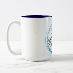 Caneca De Café Em Dois Tons "Lâmina de ilusão óptica"