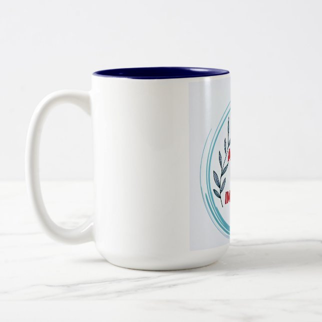 Caneca De Café Em Dois Tons "Lâmina de ilusão óptica" (Esquerda)