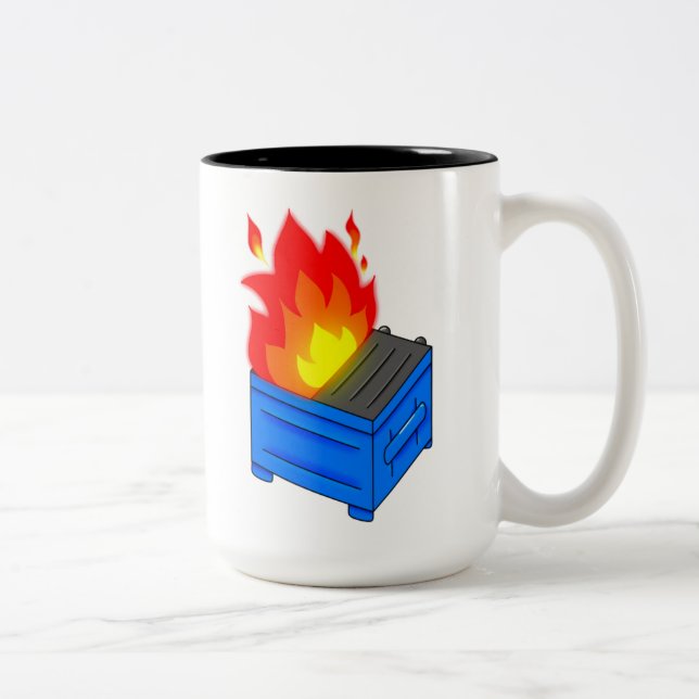 Caneca De Café Em Dois Tons Lâmpada de incêndio (Direita)