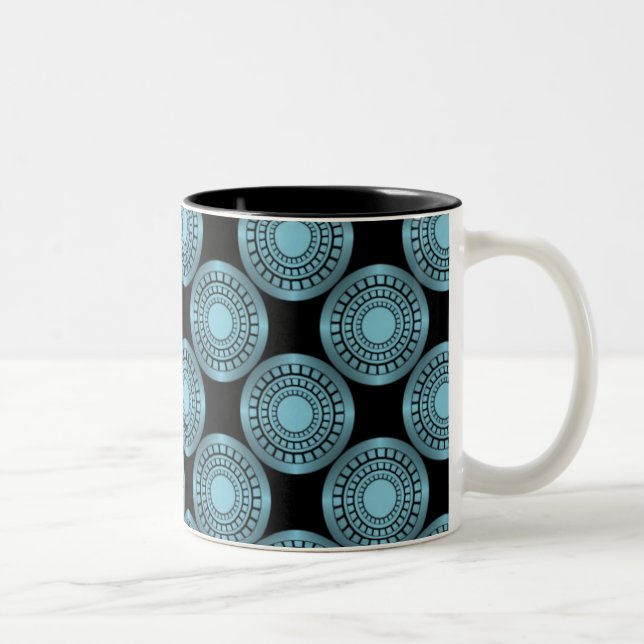 Caneca De Café Em Dois Tons Lâmpada De Perfeição Ultramoderna, Azul Claro (Direita)