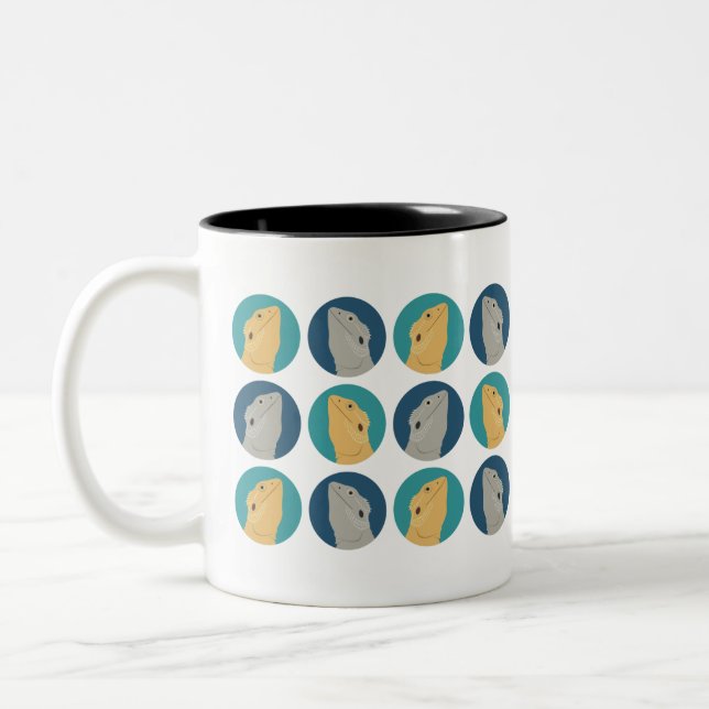 Caneca De Café Em Dois Tons Lâmpadas De Dragões (Esquerda)