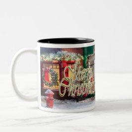 Caneca De Café Em Dois Tons Lâmpadas e Copas