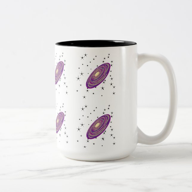 Caneca De Café Em Dois Tons Lâmpadas e Copas (Direita)