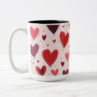 Caneca De Café Em Dois Tons Lâmpadas e Copas (ContemporâneaLove)