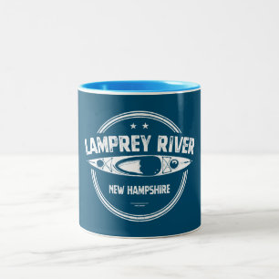 Caneca De Café Em Dois Tons Lamprey River New Hampshire Kayaking