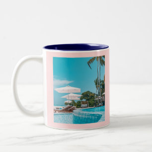 Caneca De Café Em Dois Tons Lançamento de Livro do Autor   Design Promocional 