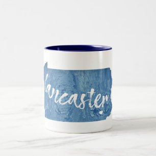 Caneca De Café Em Dois Tons Lancaster Pennsylvania Wood Grain