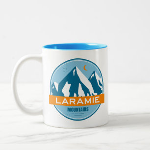 Caneca De Café Em Dois Tons Laramie Mounates Wyoming Stars Lua