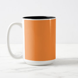 Caneca De Café Em Dois Tons Laranja Cor Sólida Simples Monocor