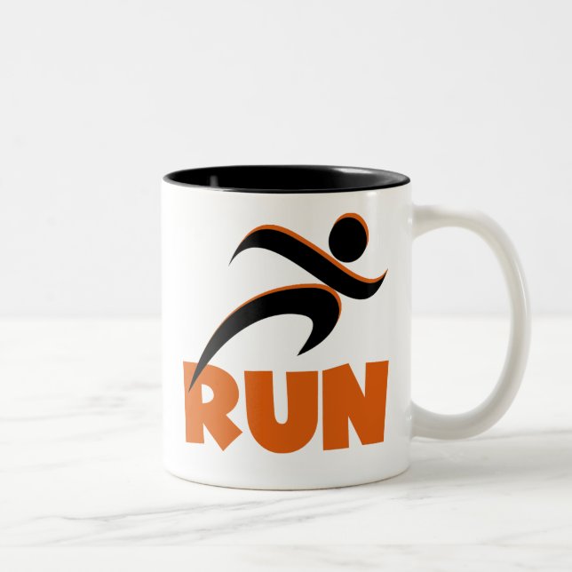 Caneca De Café Em Dois Tons Laranja de RUN (Direita)