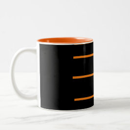 Caneca De Café Em Dois Tons Laranja preto
