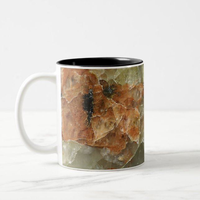 Caneca De Café Em Dois Tons Laranja, Preto e Quartz Claro (Esquerda)