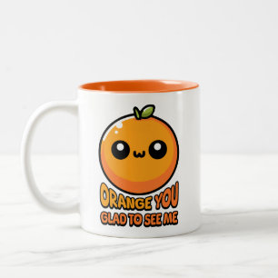 Caneca De Café Em Dois Tons Laranja, Que Bom Te Ver! Torre Laranja Custa