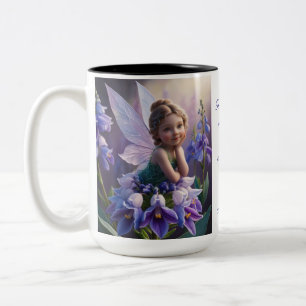 Caneca De Café Em Dois Tons Larkspur Flower Fairy