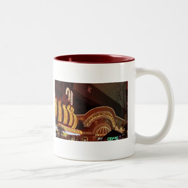 Caneca De Café Em Dois Tons Las Vegas Ouro Nugget (Direita)