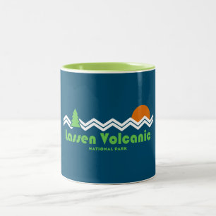 Caneca De Café Em Dois Tons Lassen Volcanic National Park Retro