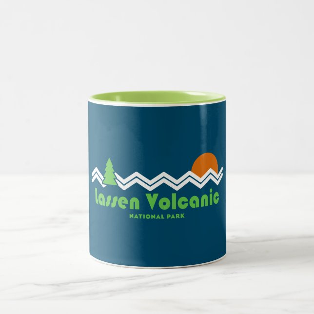 Caneca De Café Em Dois Tons Lassen Volcanic National Park Retro (Centro)