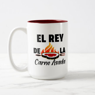 Caneca De Café Em Dois Tons Latino Pai El Rey de la Carne Asada 