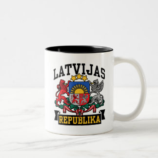 Caneca De Café Em Dois Tons Latvijas República