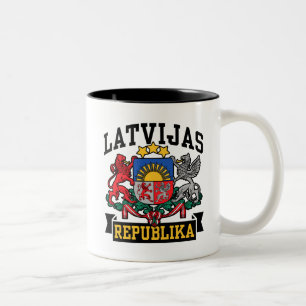 Caneca De Café Em Dois Tons Latvijas Republika