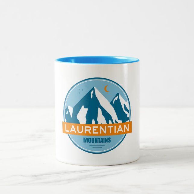 Caneca De Café Em Dois Tons Laurentian Mountain Quebec Canadá (Centro)