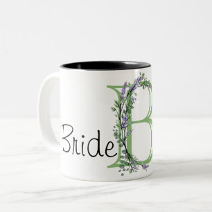 Caneca De Café Em Dois Tons Lavanda e Eucalyptus Bride