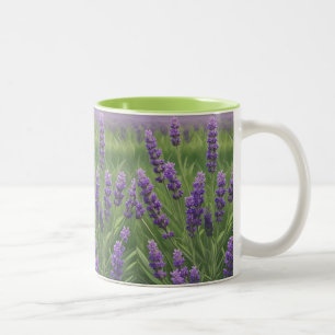 Caneca De Café Em Dois Tons lavanda roxa