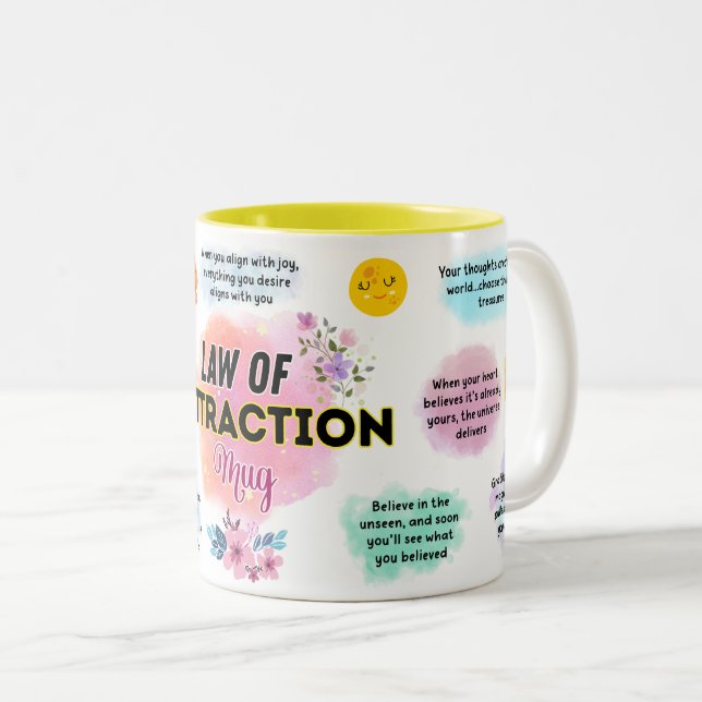 Caneca De Café Em Dois Tons Law Of Attraction Mug (Frente Esquerda)