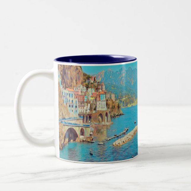Caneca De Café Em Dois Tons ldp ATRANI.- Costa Amalfi - (Esquerda)