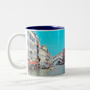 Caneca De Café Em Dois Tons ldp VENICE - Grande Canal - praia de Rialto -