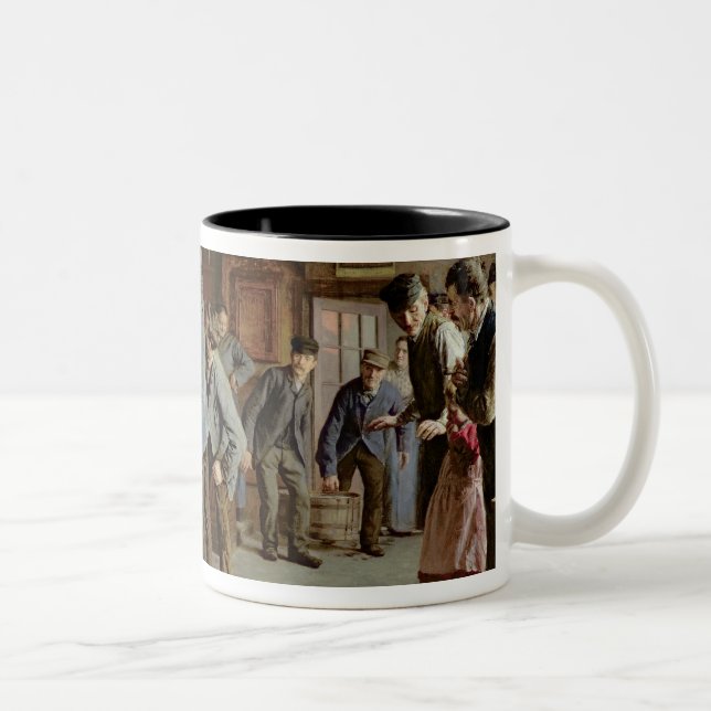 Caneca De Café Em Dois Tons Le Bain de Pieds Inattendu, 1895 (Direita)