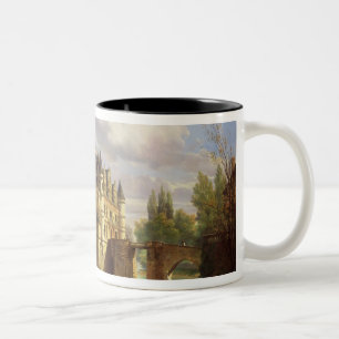 Caneca De Café Em Dois Tons Le Castelo de Chenonceau, 1843 (óleo em canvas)
