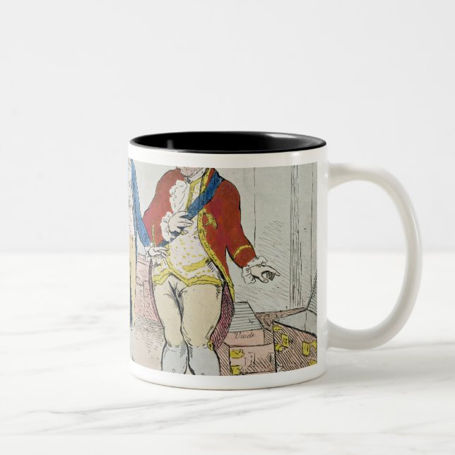 Caneca De Café Em Dois Tons Le Deficit, 1788 (Direita)