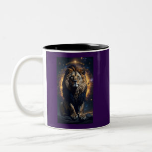 Caneca De Café Em Dois Tons Leão de Judá Cristão Jesus Cristo Fé