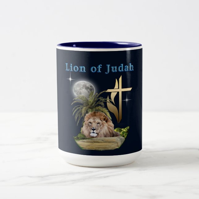 Caneca De Café Em Dois Tons Leão De Judah (Centro)