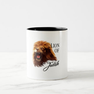 Caneca De Café Em Dois Tons Leão de Judah Evangélico Cristão Bíblico