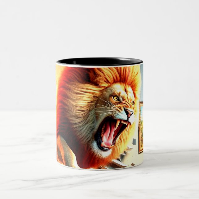 Caneca De Café Em Dois Tons Leão Louco (Centro)