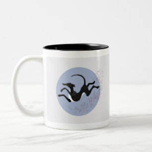 Caneca De Café Em Dois Tons Leap e Love Lurcher