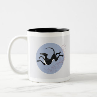 Caneca De Café Em Dois Tons Leap e Love Lurcher