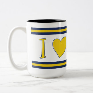Caneca De Café Em Dois Tons Leeds United , I Love Koch 15oz Mug - Fã de Leeds
