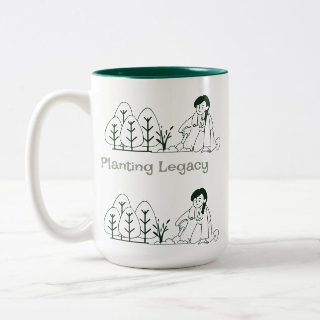 Caneca De Café Em Dois Tons Legado de Plantio (Esquerda)