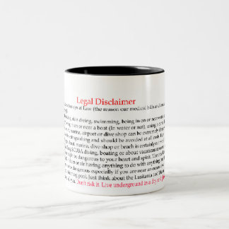 Caneca De Café Em Dois Tons Legal Disclaimer