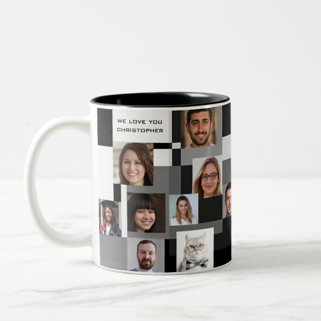 Caneca De Café Em Dois Tons Legal Família Moderna Presente Para Homens 20 Foto (Esquerda)
