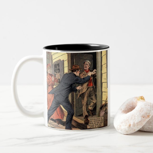 Caneca De Café Em Dois Tons Legal história clássica (Com Donut)