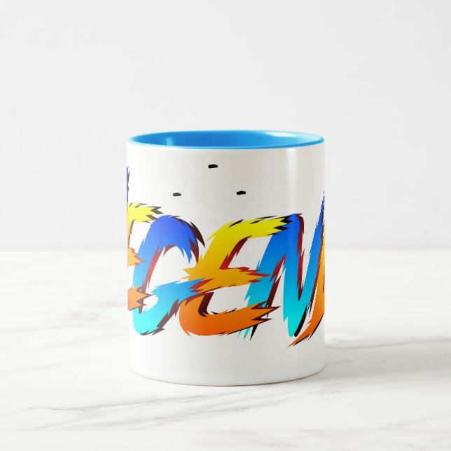 Caneca De Café Em Dois Tons Legenda (Centro)